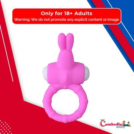 Rabbit Vibrating Penis Ring Blue Lolly CR-018