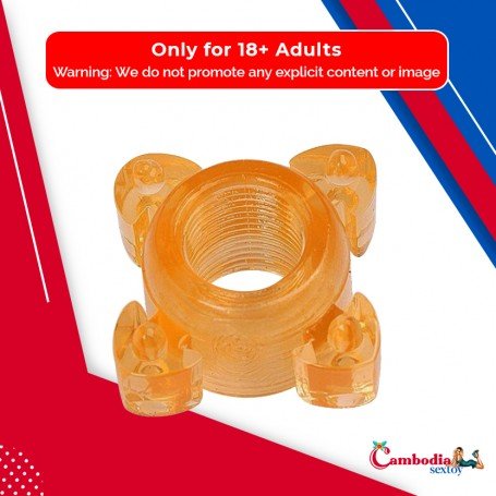 Transparent 4 Tube FingerCock Ring CR-010