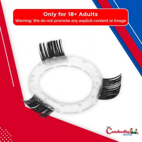 Transparent Hair Finger Fun Function Cock Ring CR-009