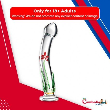 Flower Crystal Glass Dildo Sex Toy GD-004