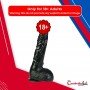 8 inch Black Realistic Non Vibrator With Suction Cup RSNV-018
