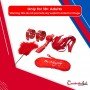 BDSM SEX KIT Bracelet+Whip+Goggles+Feather+Mouth Ball Gag BDSM-001