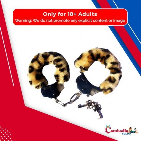 Fetish Fantasy Furry Cuffs in Leopard BDSM-005