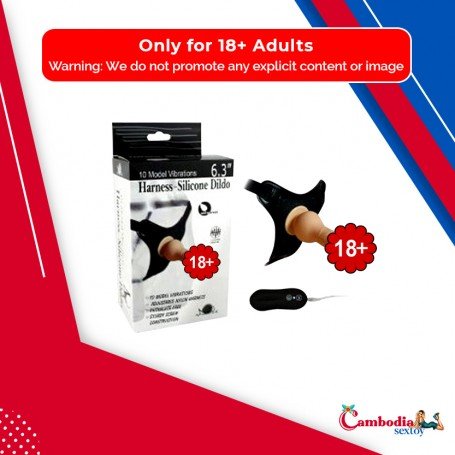 10 Vibrating Modes Strap on Harness Silicone Dildo SO-013