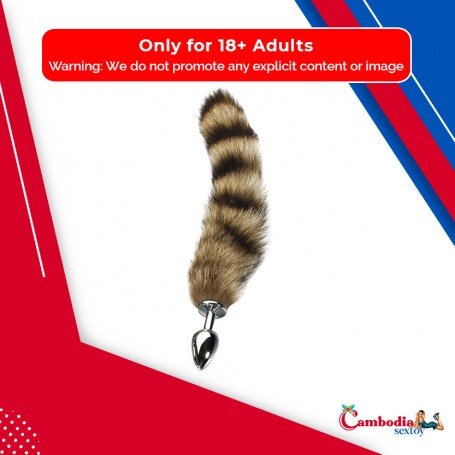 Fox Tail Brown Plated Metal Anal Plugs AD-020